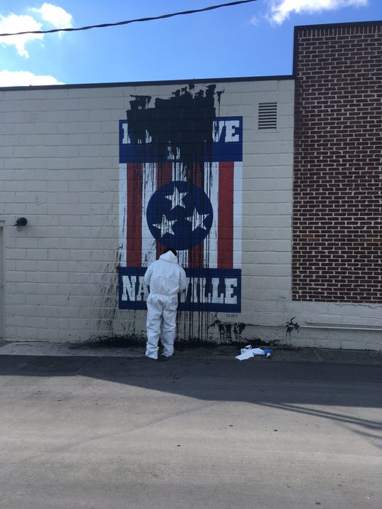 Nashville Wall Art popular 'i believe in nashville' mural defaced Nashville Wall Art popular 'i believe in nashville' mural defaced