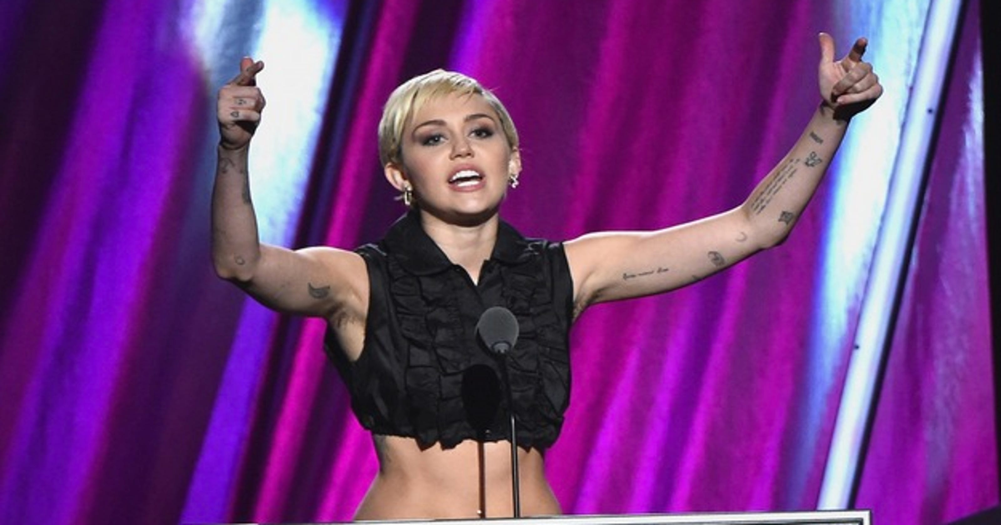 Miley Cyrus Long Armpit Hair Raises Eyebrows 