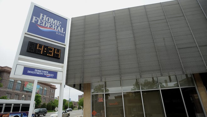 Home Federal Bank in downtown Sioux Falls.


(Elisha Page/Argus Leader)