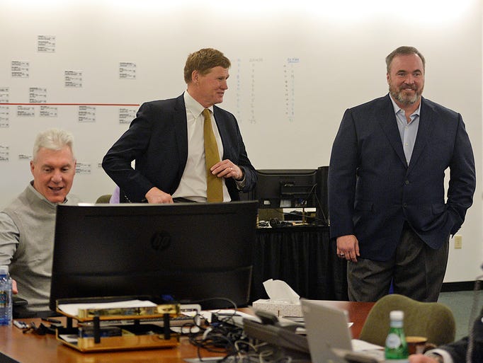 From left, Green Bay Packers general manager Ted Thompson,