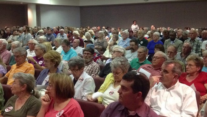 A capacity crowd filled the Augusta County supervisors board room Wednesday.