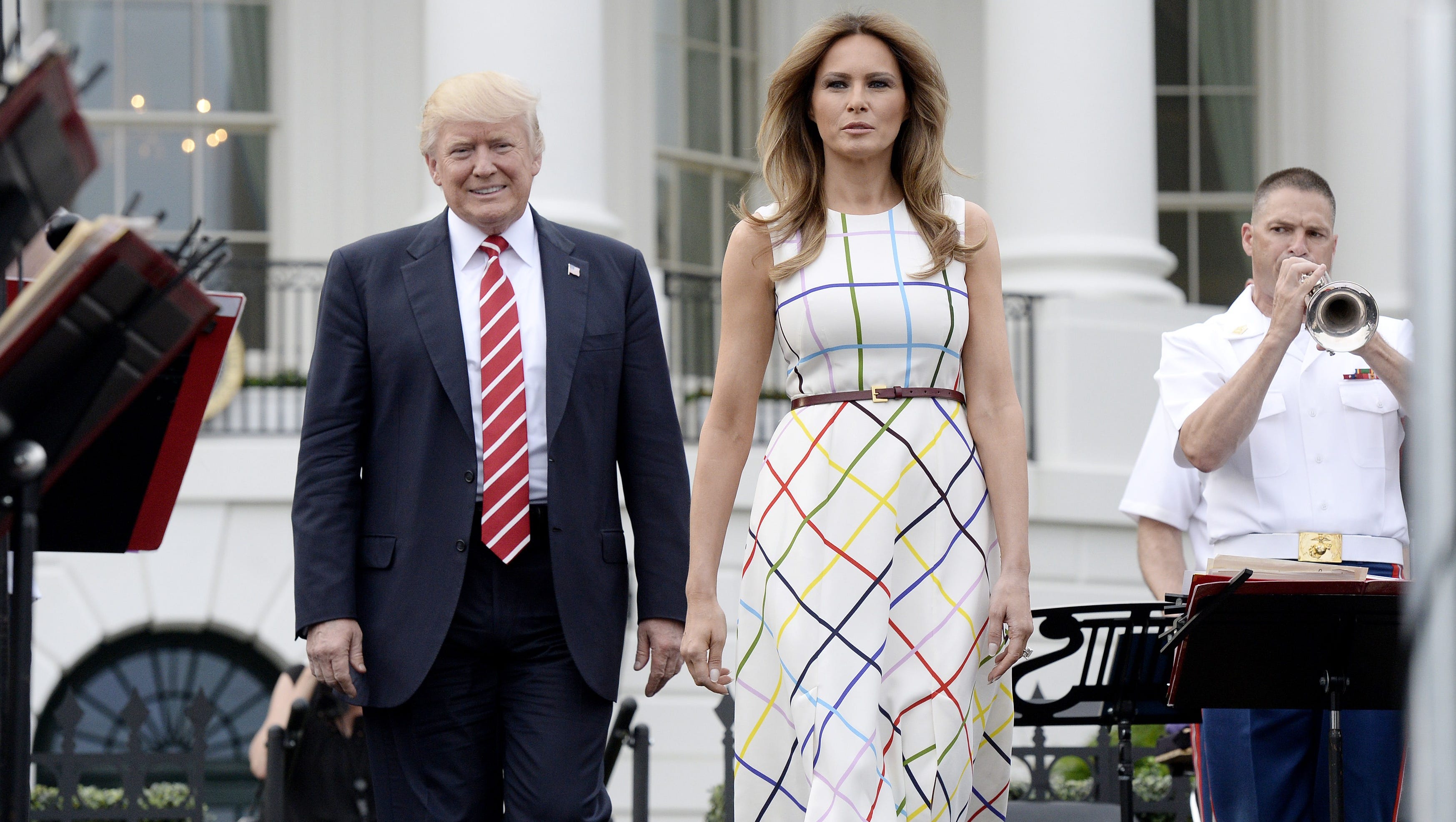 Melania Trump Italy Dress Undermines Potus Made America Tweet