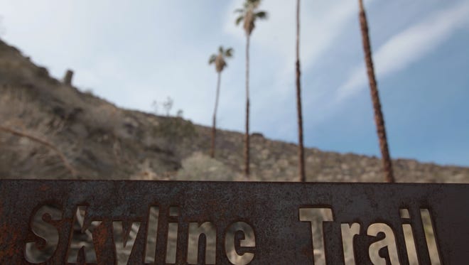 The Skyline trail head behind the Palm Springs Art Museum in Palm Springs on Wednesday, December 31, 2014.