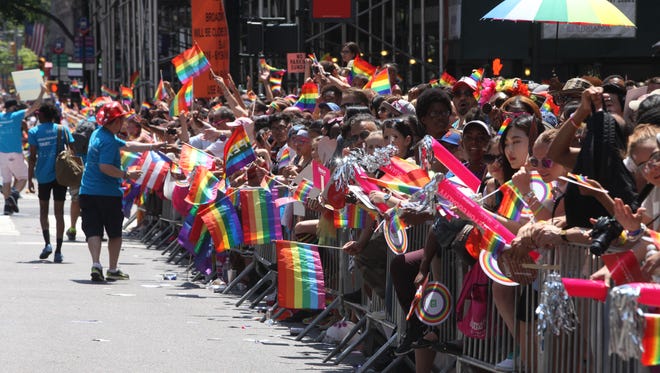 New York City held their NYC Pride March 2016 along Fiith Avenue, June 26, 2016. 
