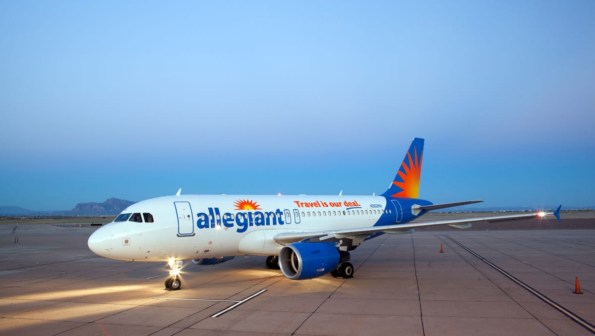 This undated file photos shows an Airbus aircraft of Allegiant Air.