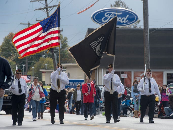 Leading the Manchester/Mt. Wolf Halloween Parade Sunday,
