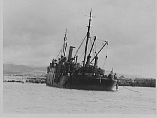 The USS Vestal was bombed twice by Japanese bombers