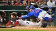 NLCS Game 5: Cubs at Nationals - Cubs catcher Willson