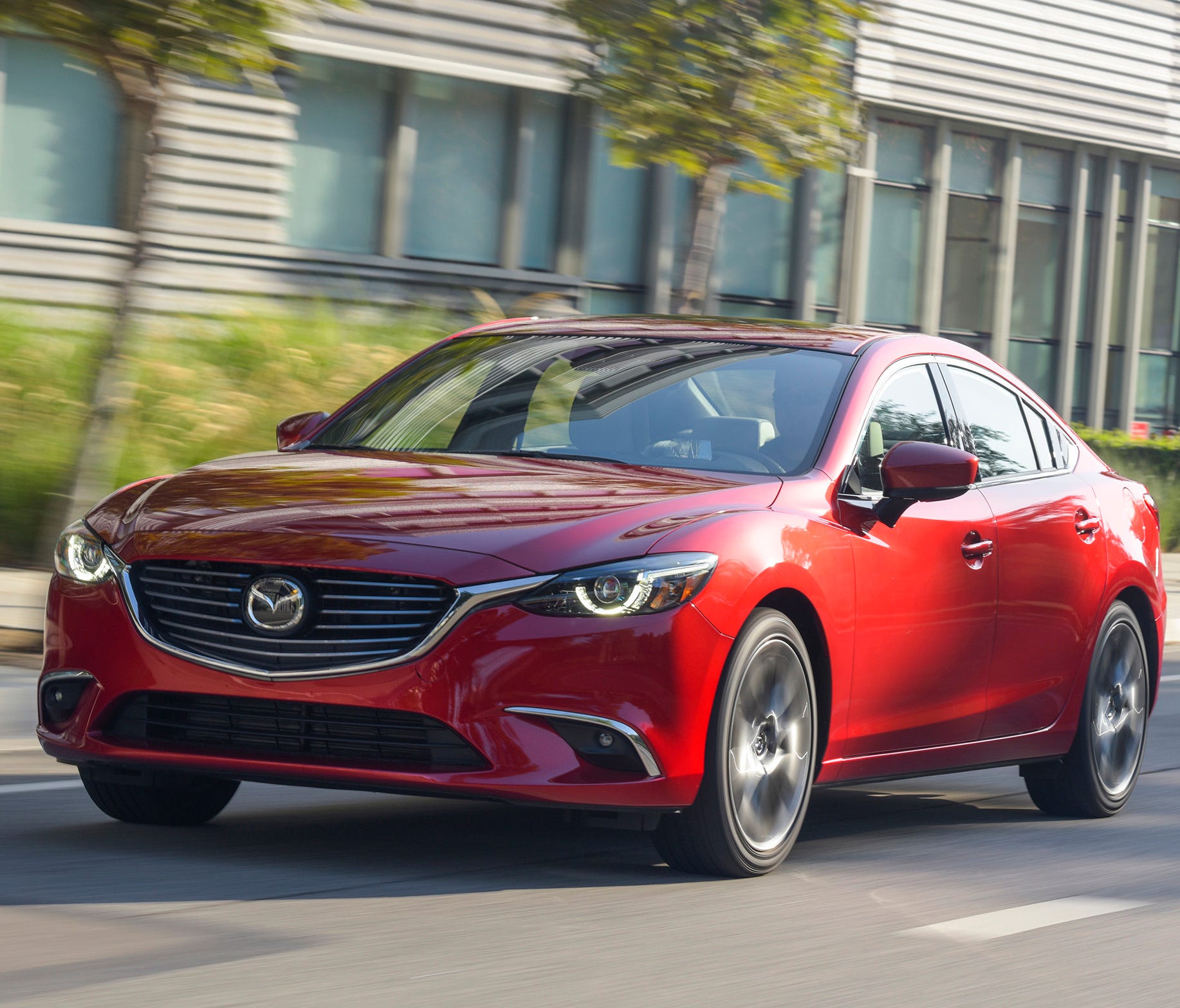 This photo provided by Mazda shows the Mazda 6, which has the right combination of looks, features and safety for a college student.