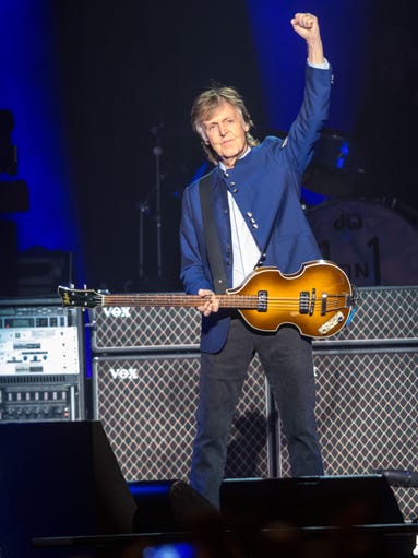 Sir Paul McCartney performs at Wells Fargo Arena Monday,