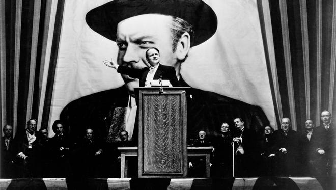 Media mogul Charles Foster Kane (Orson Welles) campaigns for governor in