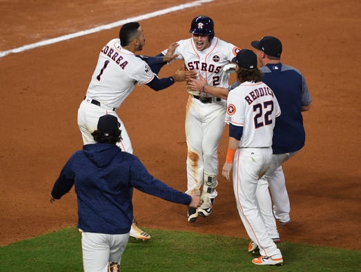 Game 5 at Minute Maid Park: Houston Astros third baseman