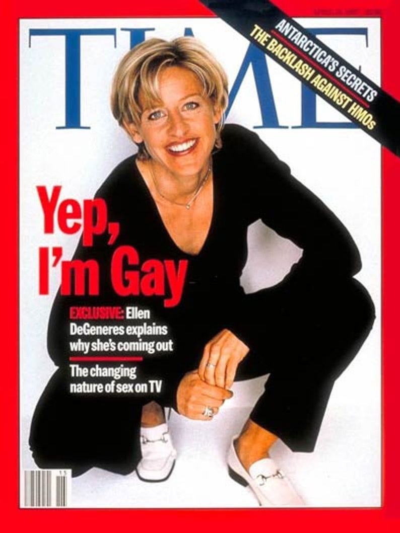 Year Flashback Ellen Degeneres Came Out And Paved The Way For More Gay Tv Roles