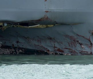 Damage to the USS John McCain