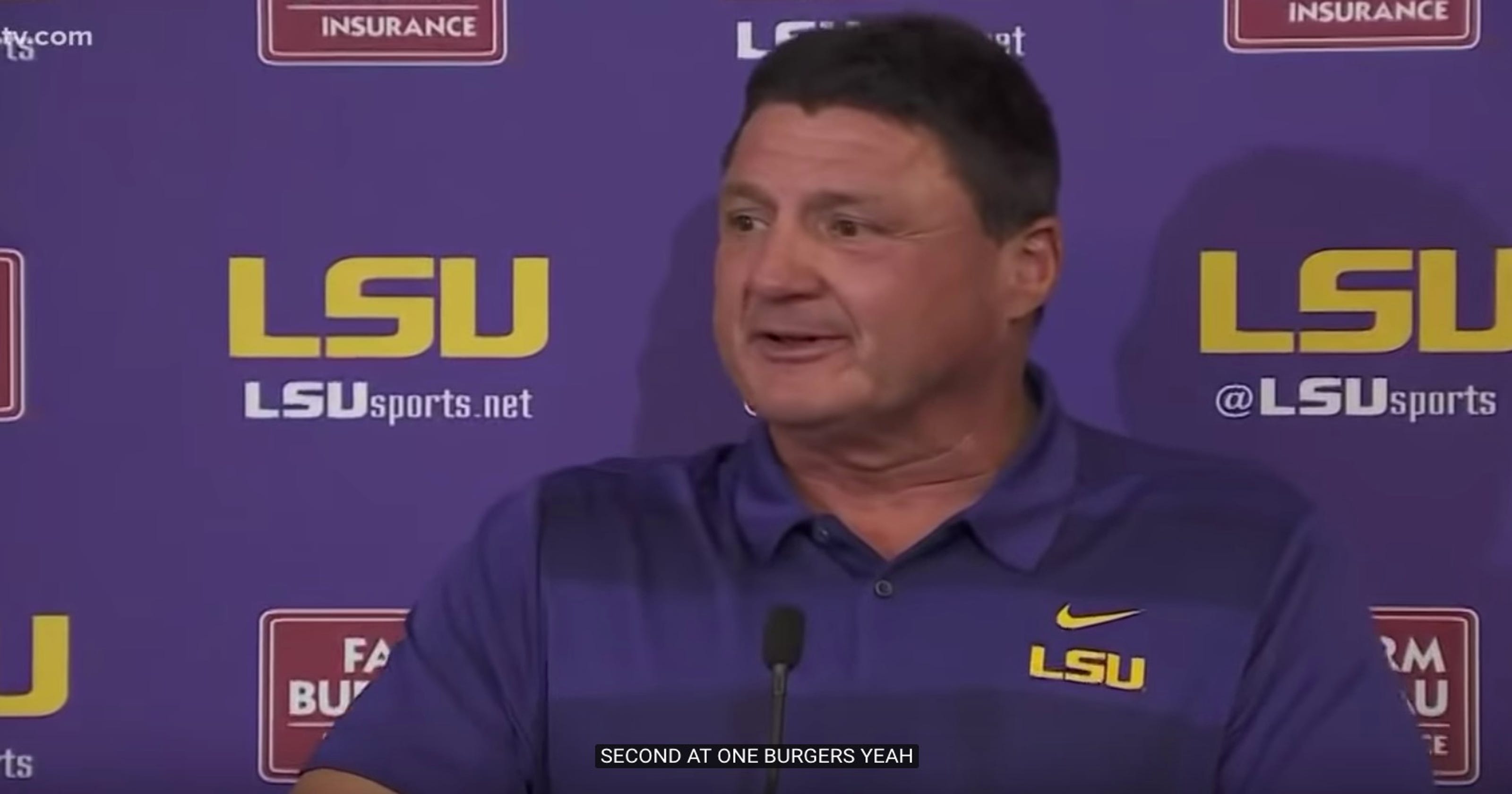 LSU: Closed captioning was no match for Ed Orgeron's press conference