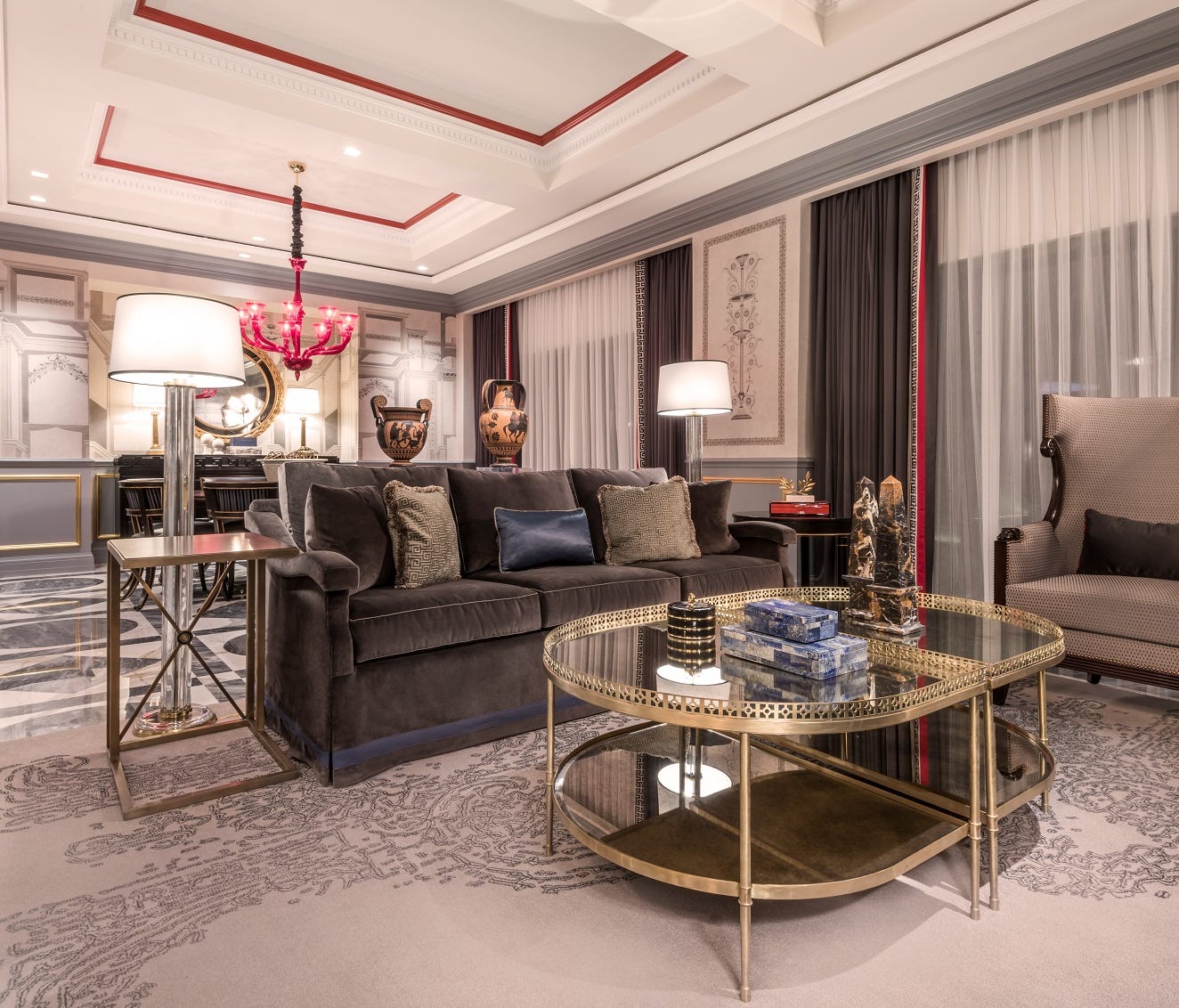 The 29th floor at the Palace Tower at Caesars Palace in Las Vegas features 10 new villas. with $1 million worth of bespoke furnishings.