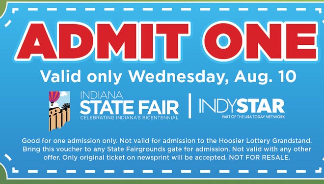 Free State Fair ticket in the newspaper today