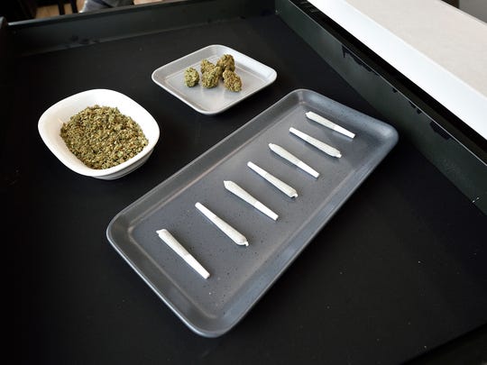 Medical cannabis on display at the Harmony Dispensary