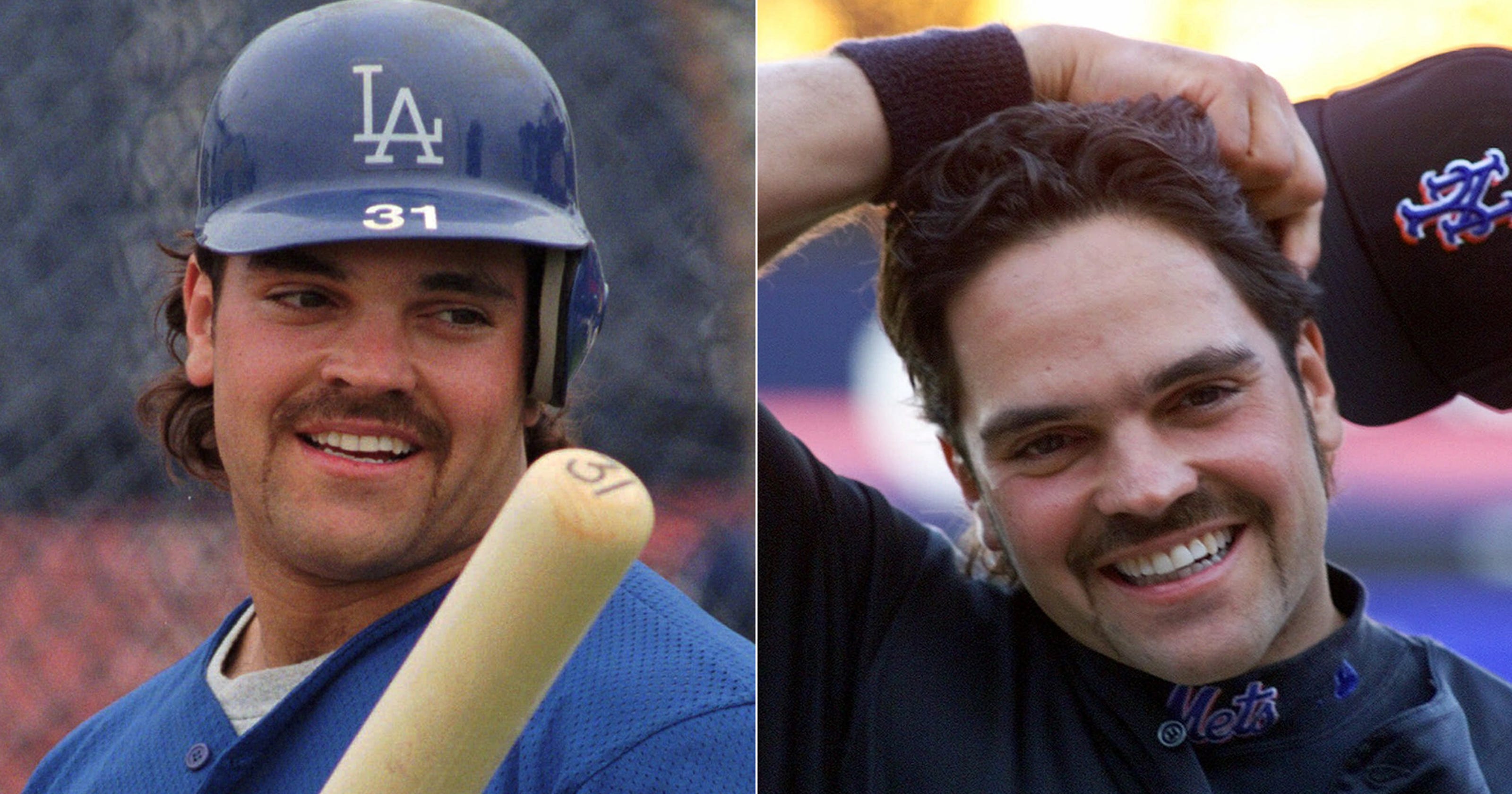 Which cap for Mike Piazza on Hall of Fame plaque?