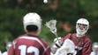 Quin Peene of Ridgewood throws a pass to team mate