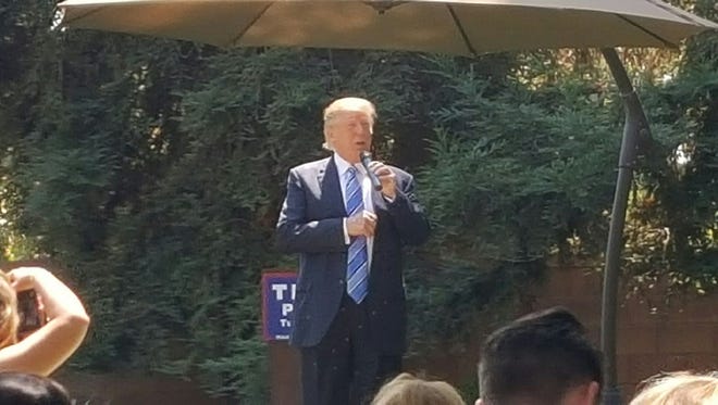 Presidential Candidate, Donald Trump, arrived in Tulare Tuesday afternoon.
