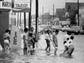 In this 1975 photo, heavy rains flood the intersection
