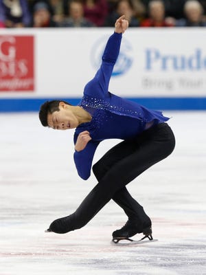 Nathan Chen competes in the men's free skate program of the U.S. Figure Skating Championships.