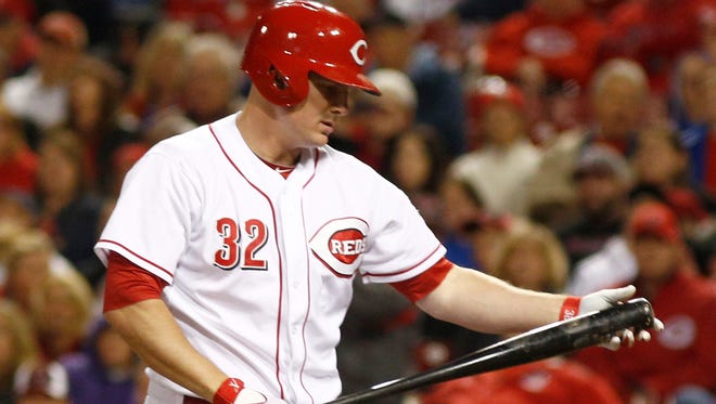 Reds outfielder Jay Bruce is hitting nearly 40 points below his career average and has just 10 home runs this season. But he's not the only struggling lefty slugger this season.