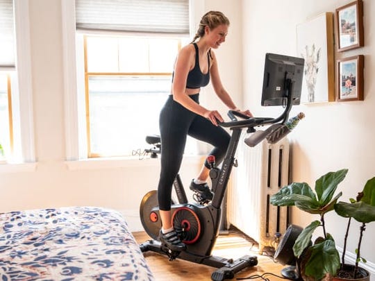 Rack up miles on an indoor cycling bike.