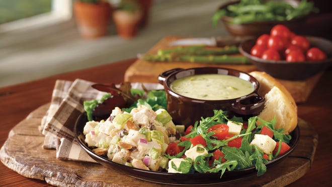 Corner Bakery Cafe offers a number of lunch items, such as this trio, which allows customers to pick three salads or soups.