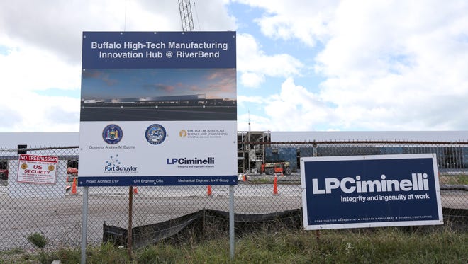 Construction work in October, 2016, at high-tech manufacturing site in Buffalo,