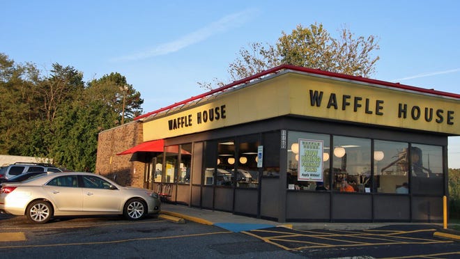 Not even Santa Claus can close the Waffle House, which will be open 24 hours straight on Christmas Eve and Christmas Day. This is the Waffle House on Bessemer City Road.