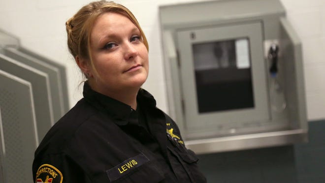 On her first night working her area alone, rookie corrections officer Amanda Lewis had to deal with five females who were overdosing on smuggled heroin.