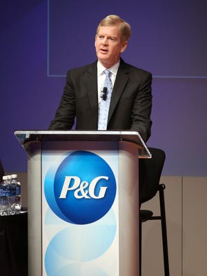 David Taylor, CEO of Procter & Gamble, speaks in 2016 during the company's annual shareholders meeting at P&G headquarters, in downtown Cincinnati.