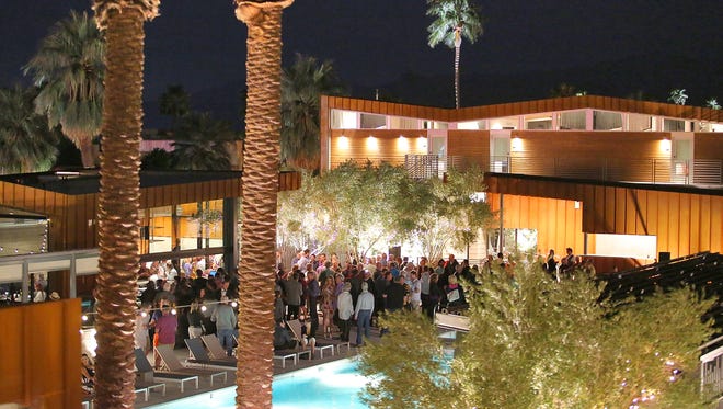 Hundreds attend the opening of Arrive Palm Springs, Februrary 18, 2016. 