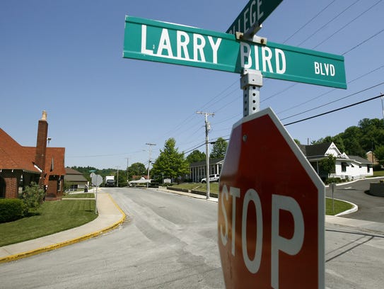 Larry Bird Blvd and College are near Birds old school.
