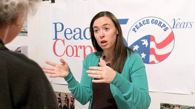 FSU campus recruiter with the Peace Corps, speaks about volunteer opportunities in this file photo.