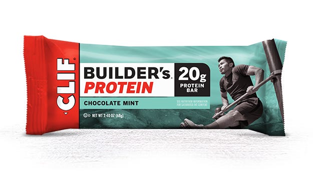 CLIF BUILDER'S Chocolate Mint flavored bar is one of several CLIF brands removed from GIANT shelves over a recall.