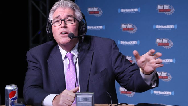 HOUSTON, TX - FEBRUARY 02:  Mike Francesa simulcasts from the SiriusXM set at Super Bowl 51 Radio Row at the George R. Brown Convention Center on February 2, 2017 in Houston, Texas.  (Photo by Cindy Ord/Getty Images for SiriusXM) ORG XMIT: 693812621 ORIG FILE ID: 633599890