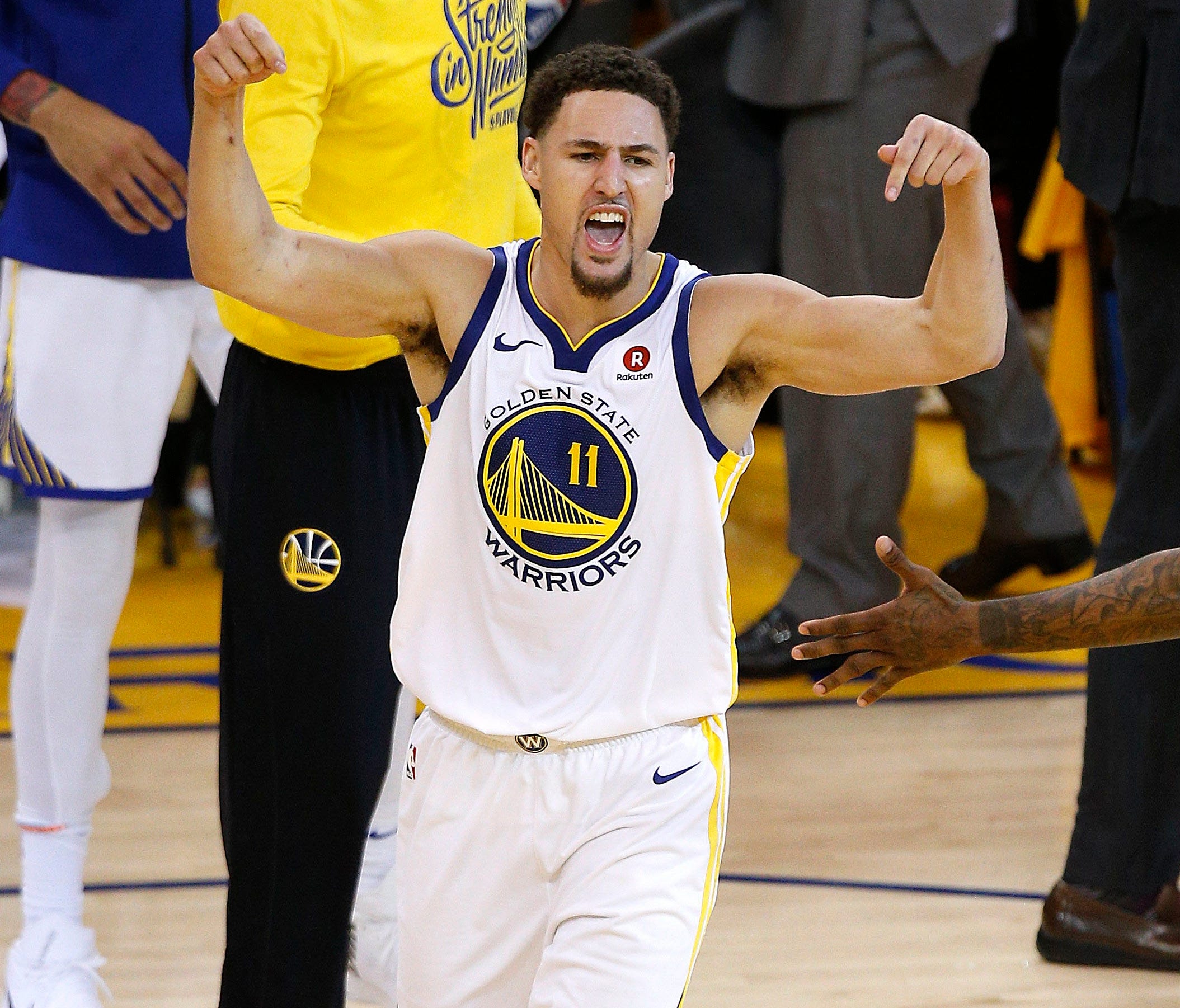 Klay Thompson scored a game-high 35 points for the Warriors.