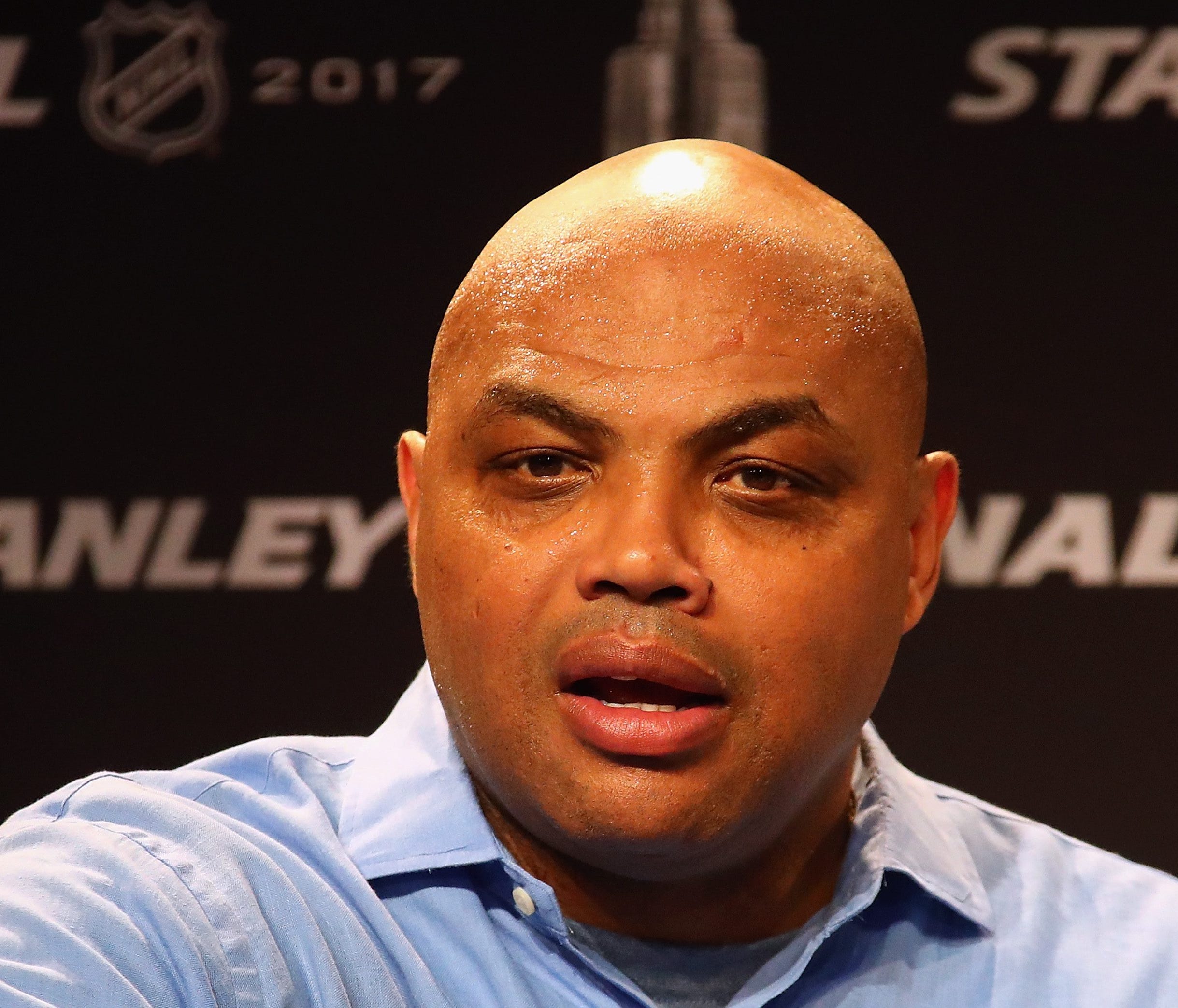 NASHVILLE, TN - JUNE 05:  Former NBA player Charles Barkley speaks during a press conference prior to Game Four of the 2017 NHL Stanley Cup Final between the Pittsburgh Penguins and the Nashville Predators at the Bridgestone Arena on June 5, 2017 in 