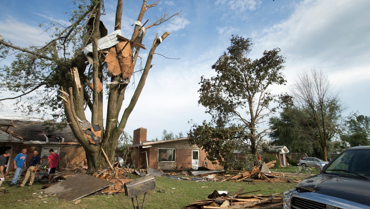 Tornadoes and storms rip across Indiana