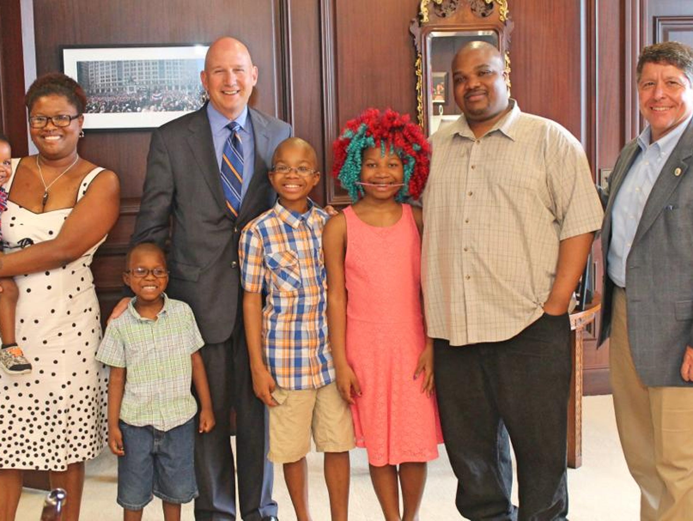 The Neals (from left to right) Thane, DeShanna, Hyperion,