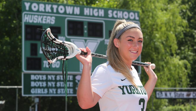 Casey Duff from Yorktown High School is The Journal News/lohud.com girls lacrosse player of the year. Here she is pictured at the school, June 17, 2016. 