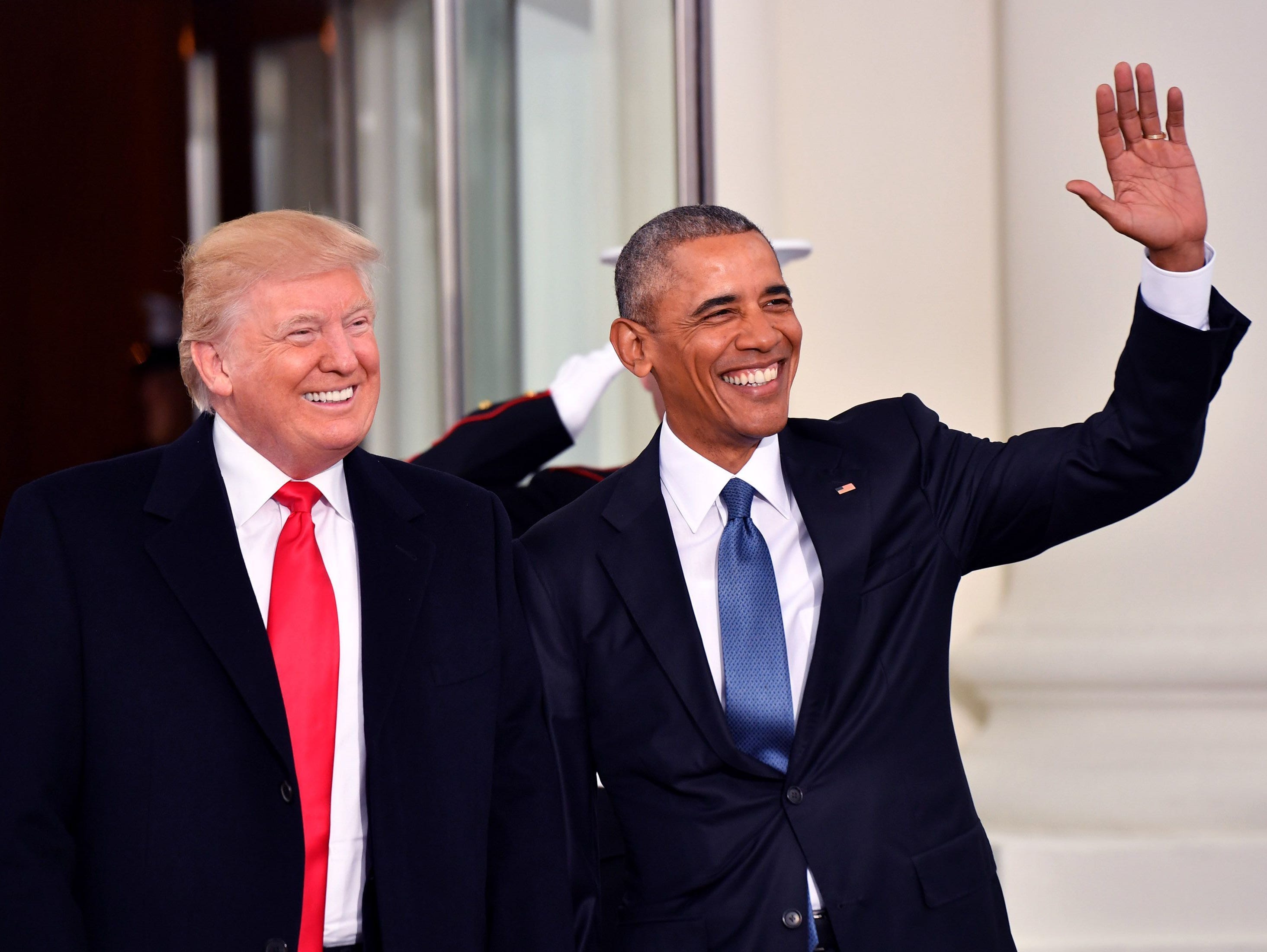 President Trump and Barack Obama.