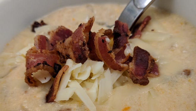 This potato soup is perfect for these frigid winter days, and it's easy to make in the crockpot.