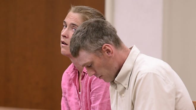 Hannah Smith, 37, and Adam Legrand, 41, both of Franklin, denied one misdemeanor charge of denied child-cruelty each during court appearances in Vermont Superior Court in Burlington on Thursday, July 7, 2016. Authorities say the two ingested heroin in the presence of their 5-year-old son, whose screams alerted bystanders after the couple fell into semi-consciousness Tuesday evening while in a parked car in a downtown Burlington.