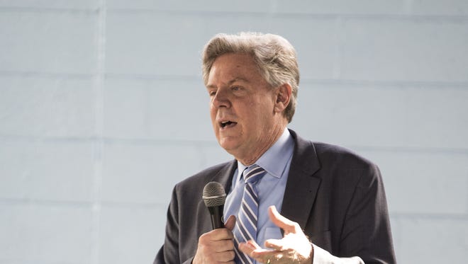 Rep. Frank Pallone Jr., D-N.J., speaks to fellow Democrats at the West Side Community Center in Asbury Park to discuss the Democratic Party's agenda.