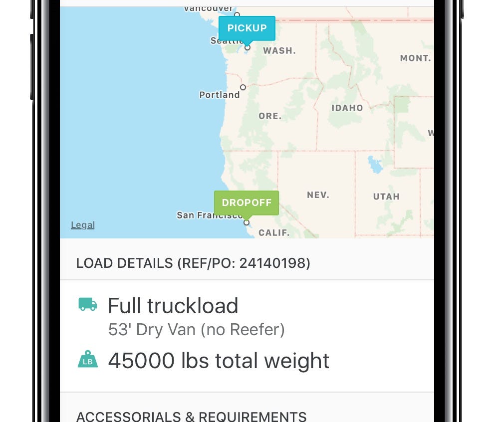 Convoy is an app that connects mid-size truckers with loads in search of delivery.