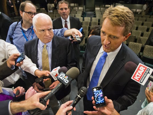 John McCain and Jeff Flake